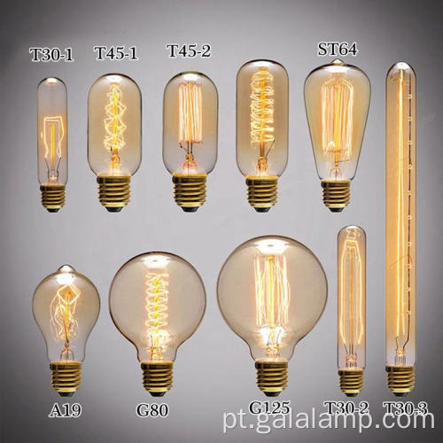 Vintage ST64 40W E27 Edison Lâmpada Lâmpada